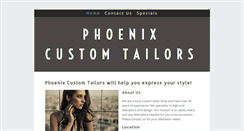 Desktop Screenshot of phoenixcustomtailors.biz